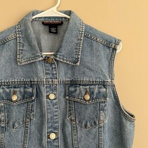 Vintage Limited Jeans Denim Jacket Vest 100% Cotton